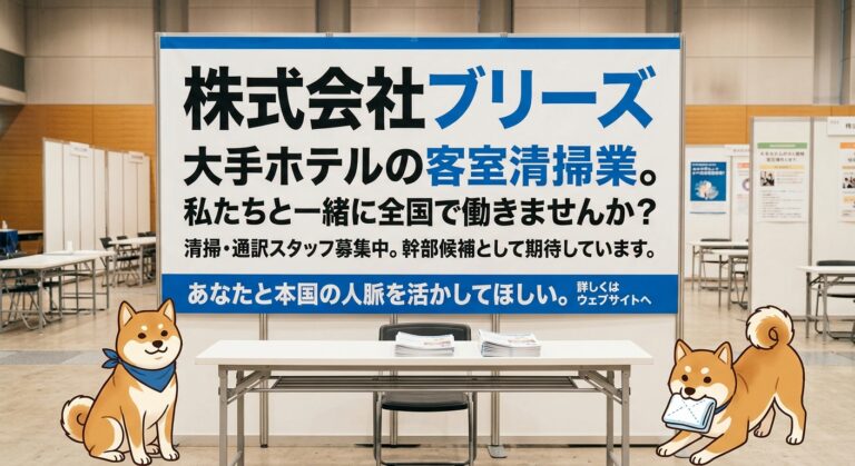 株式会社ブリーズの採用ブースのバナー